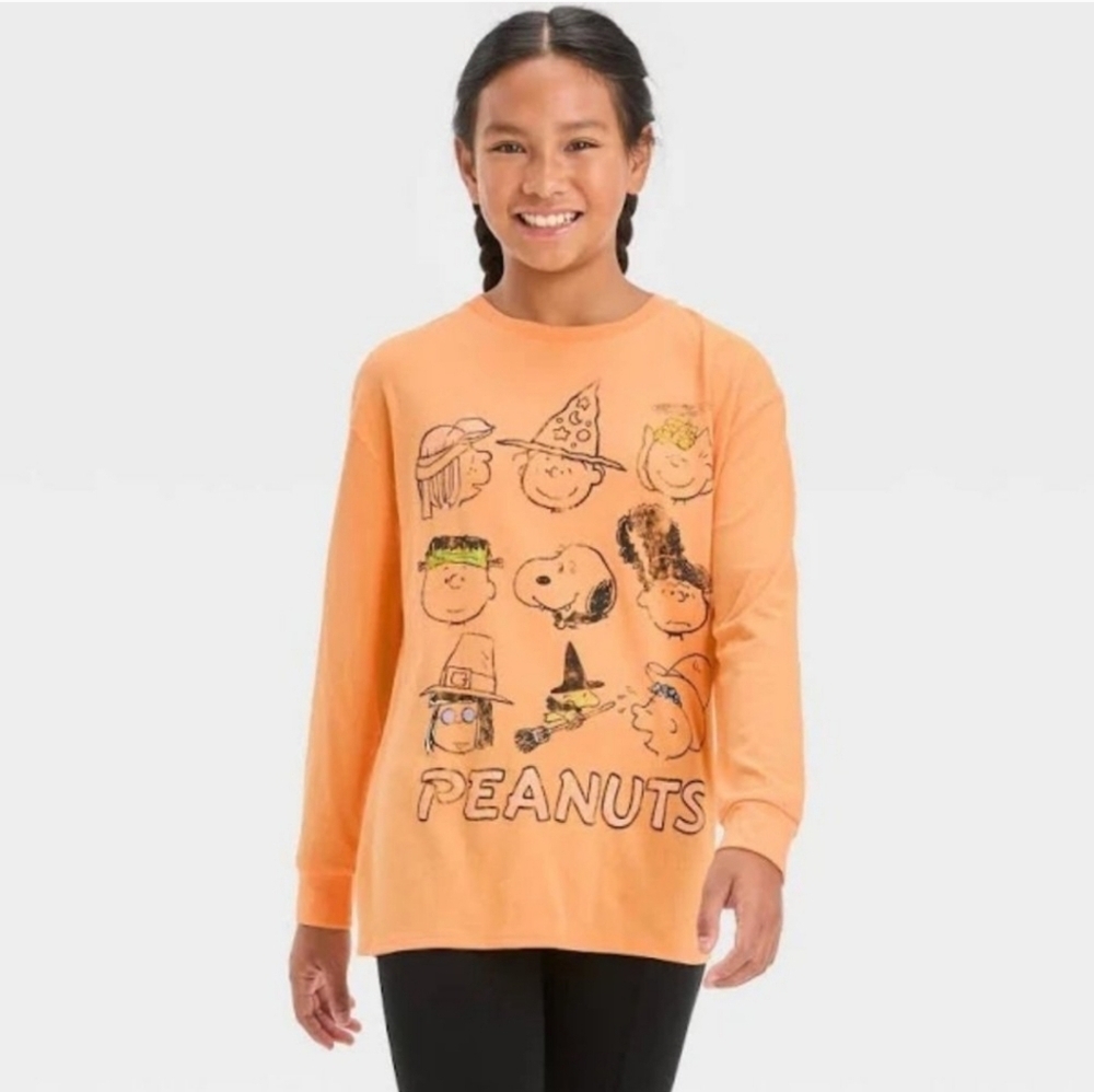 Art Class Orange Peanuts T-Shirt - L(10-12) - Picture 1 of 15